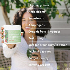 Boobie Mother of All Greens daily ritual with family setting