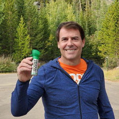 Boost Oxygen pocket-size 3L canister label closeup shows natural oxygen.