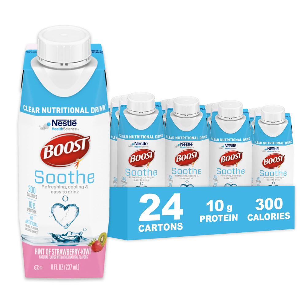 BOOST Soothe Clear Drink bottle showing cooling sensation for easy nutrition