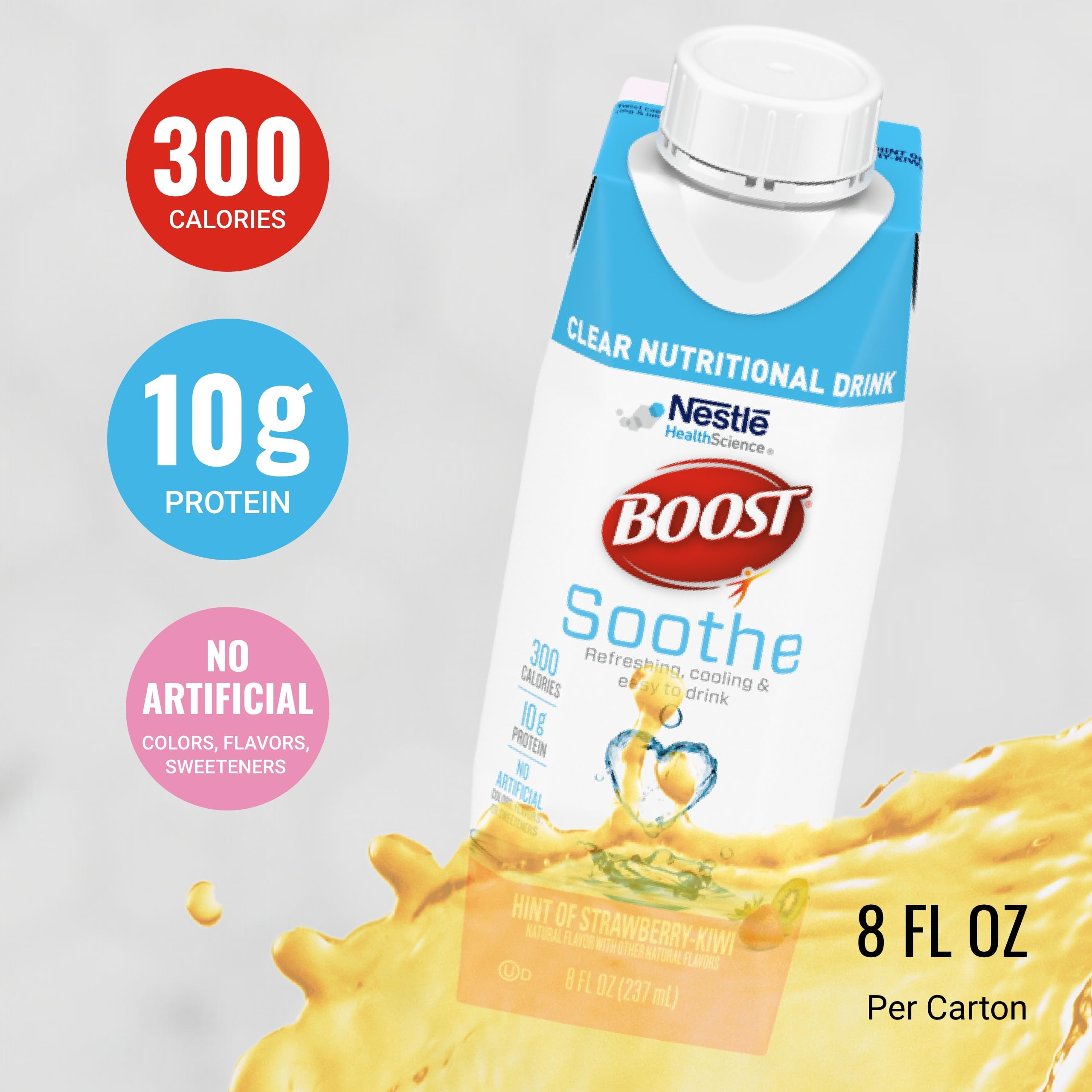 BOOST Soothe emphasizes absence of artificial flavors or colors