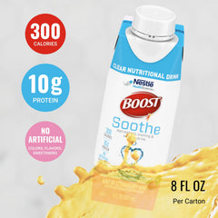 BOOST Soothe emphasizes absence of artificial flavors or colors