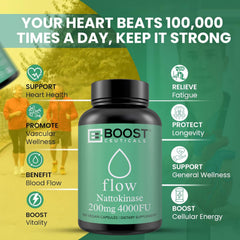 BoostCeuticals Nattokinase 4000 FU box label communicates high-potency, lab-verified potency