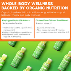 BoostMe Golden Elixir glass with juice shows convenient daily wellness.