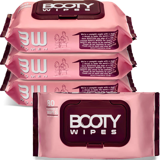 Booty Wipes flushable wipes women 320-count pack for portable hygiene