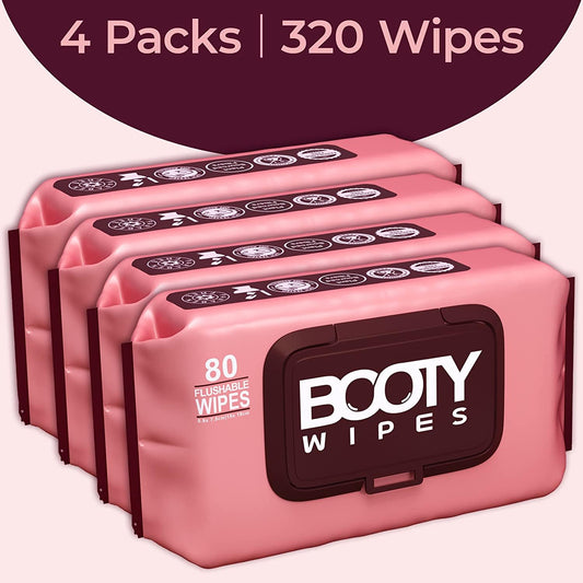 Booty Wipes 9x7 inch sheets provide full-coverage cleansing on the go