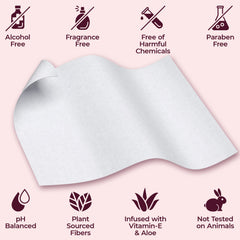Booty Wipes with aloe and vitamin E for gentle refreshing cleansing