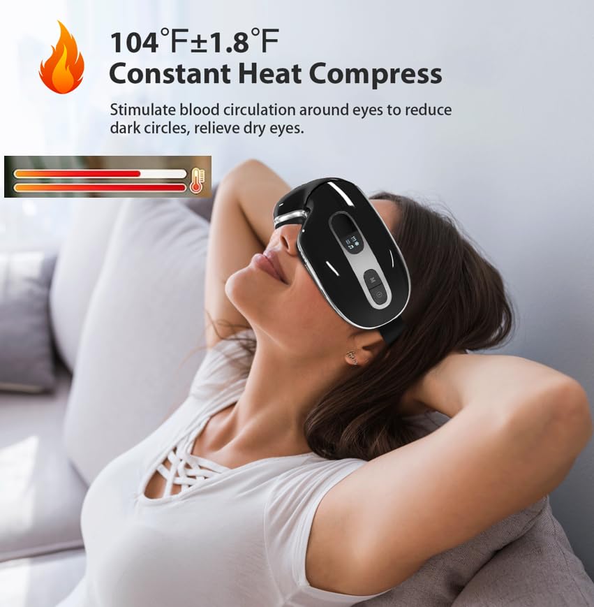 BOQUBOO Eye Massager with Cooling for puffiness and eye strain relief