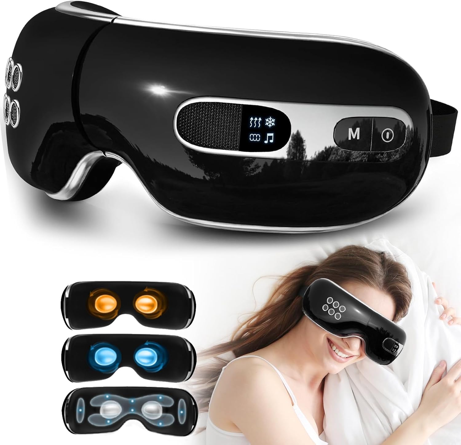 BOQUBOO Eye Massager Travel Friendly, compact and lightweight