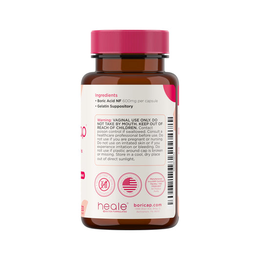 BoriCap packaging box emphasizes natural, pure ingredients and quality.