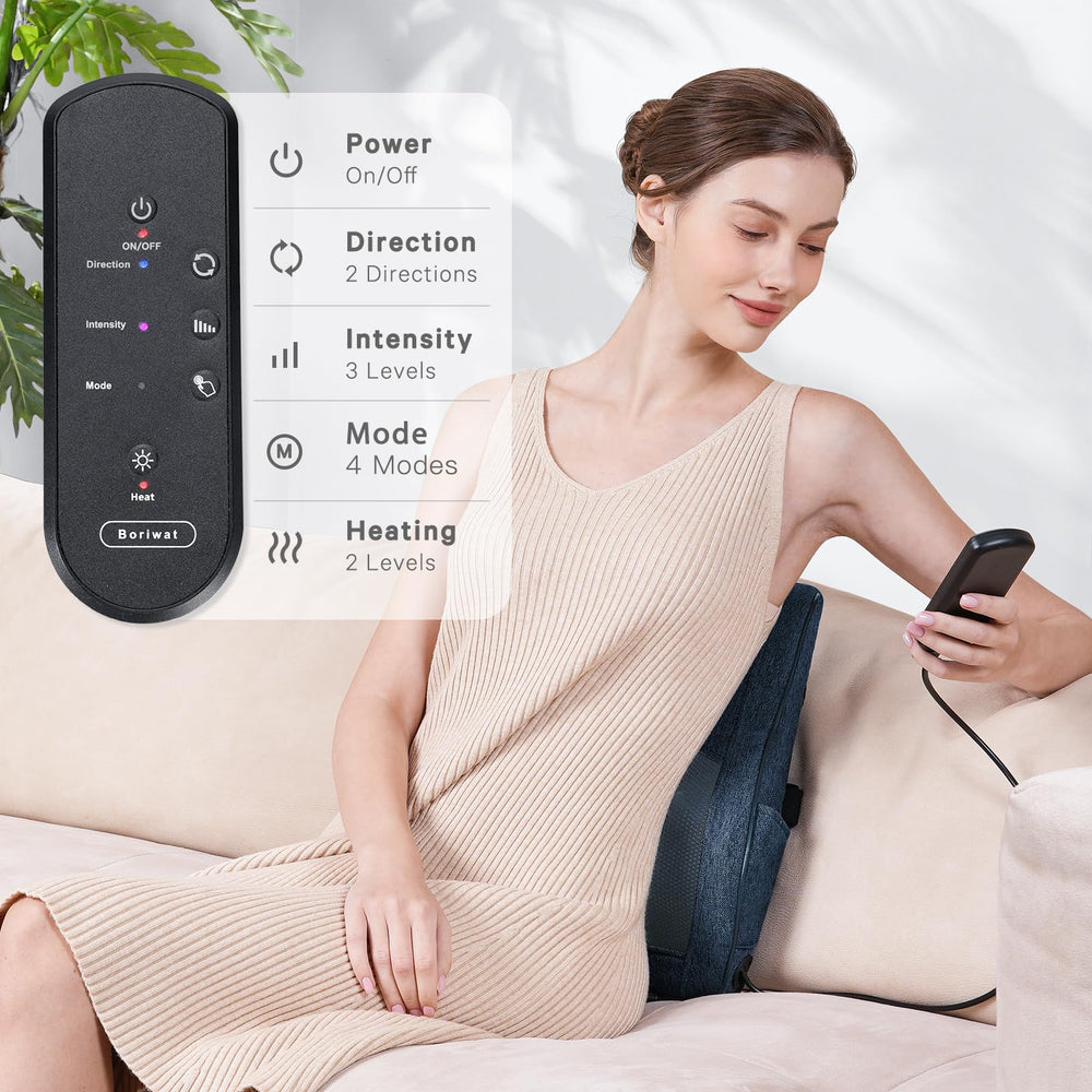 Boriwat 15x13 inch massager cover hugs neck and back curves for enveloping action