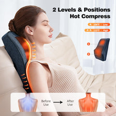 Boriwat four kneading nodes provide shiatsu style relief for shoulders and neck