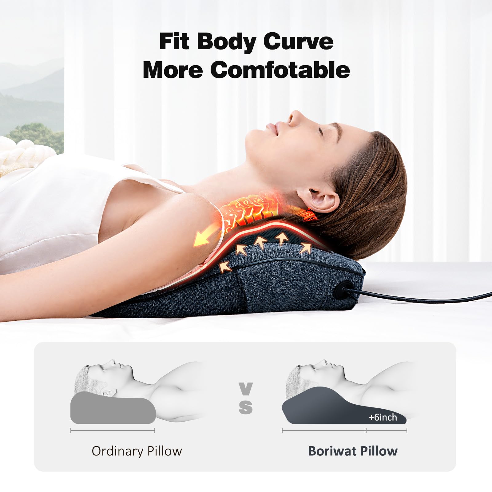 Boriwat neck and back massager with ergonomic design supports comfortable daily use