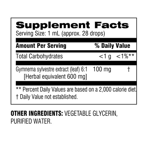 Dropper dispensing Gymnema Sylvestre liquid extract for precise dosing