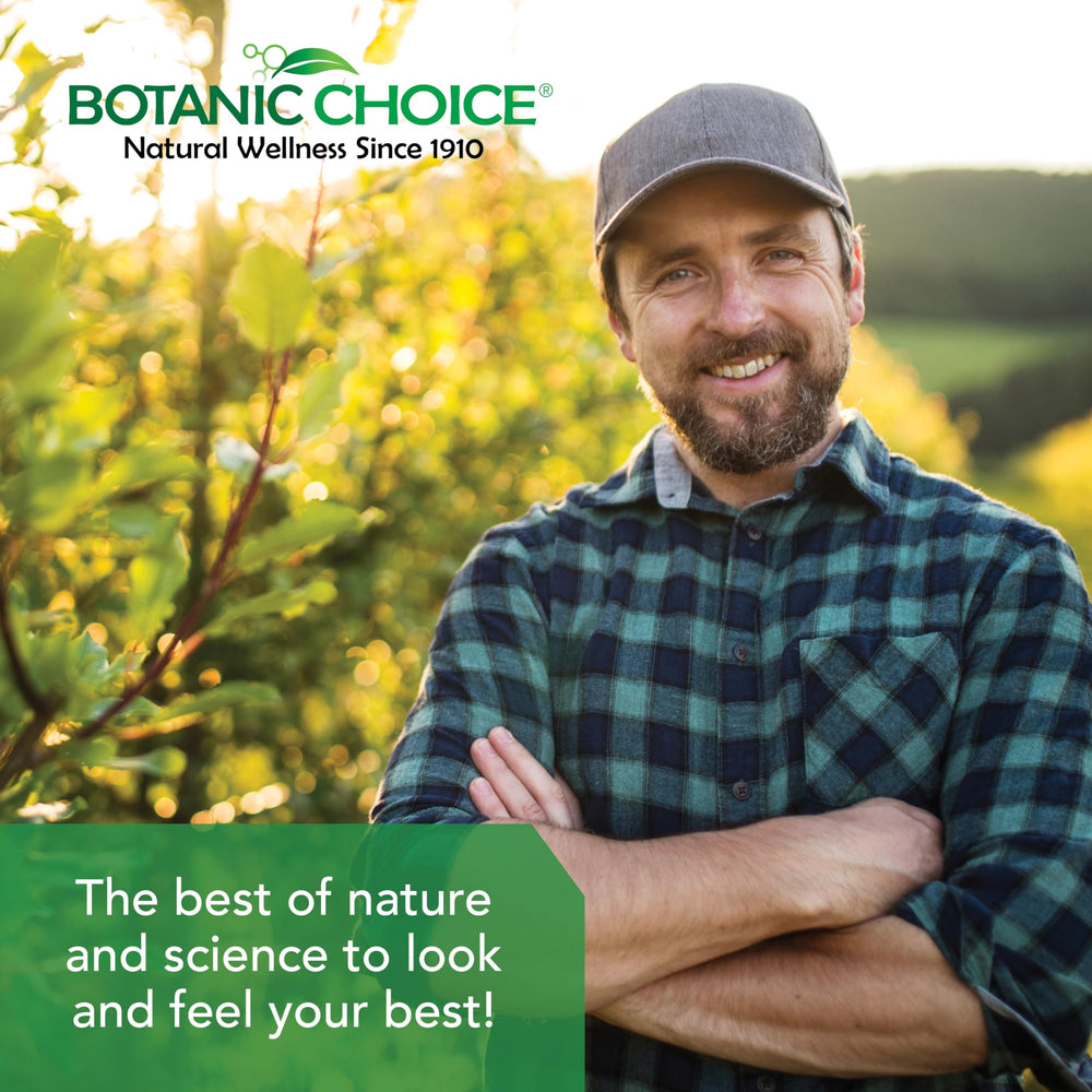Botanic Choice Mega Fruits & Veggies back packaging communicates quality and heritage.