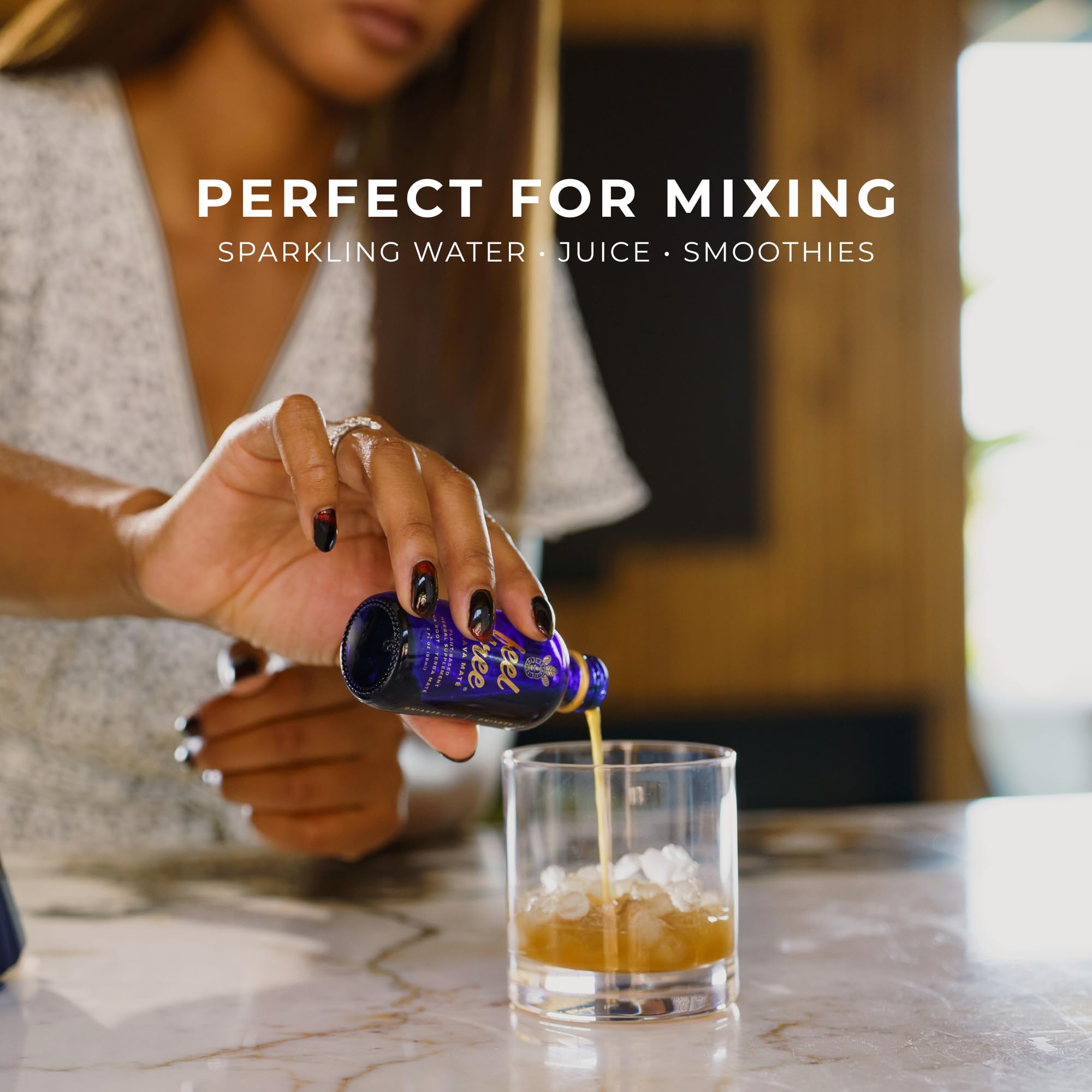 Ingredients reveal noble kava and yerba mate for a plant-powered tonic.