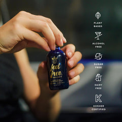 Packaging image shows 12-pack, alcohol-free, sugar-free formula.