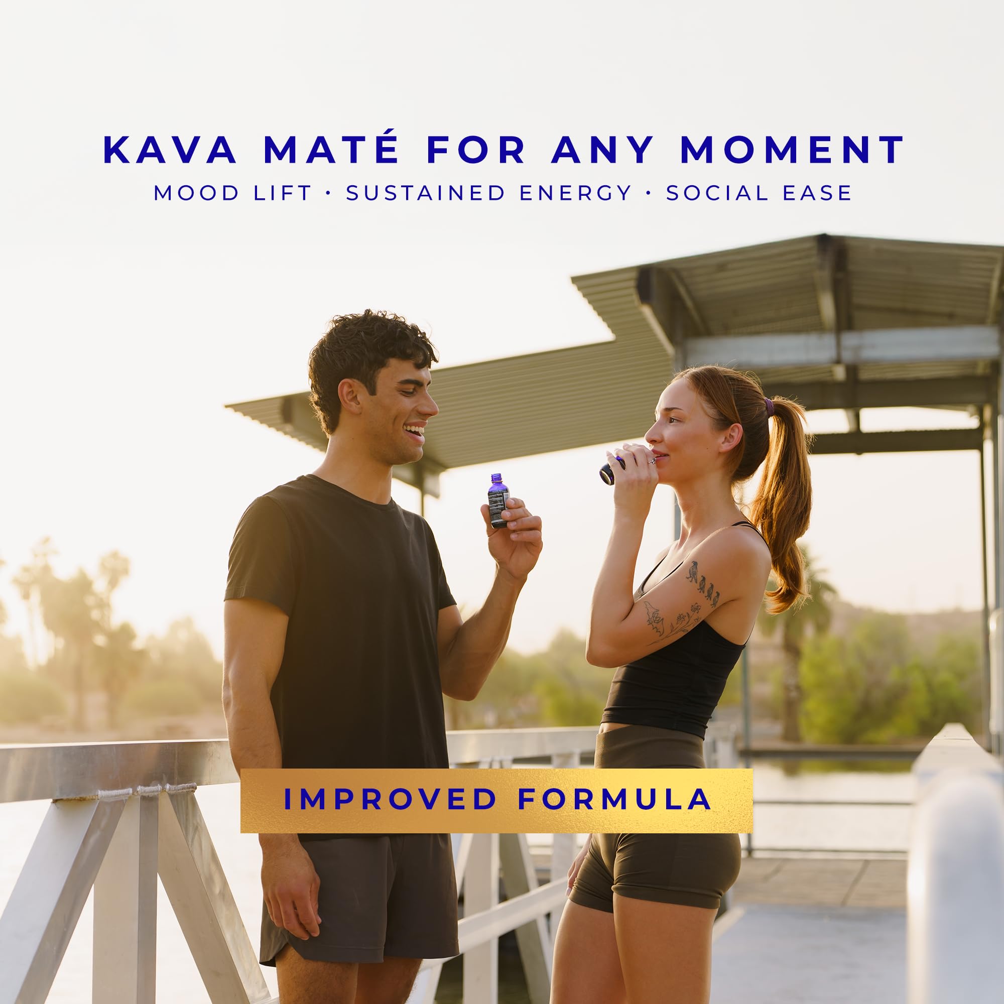 Pour Botanic Tonics Kava Mate into a glass for sustained focus.