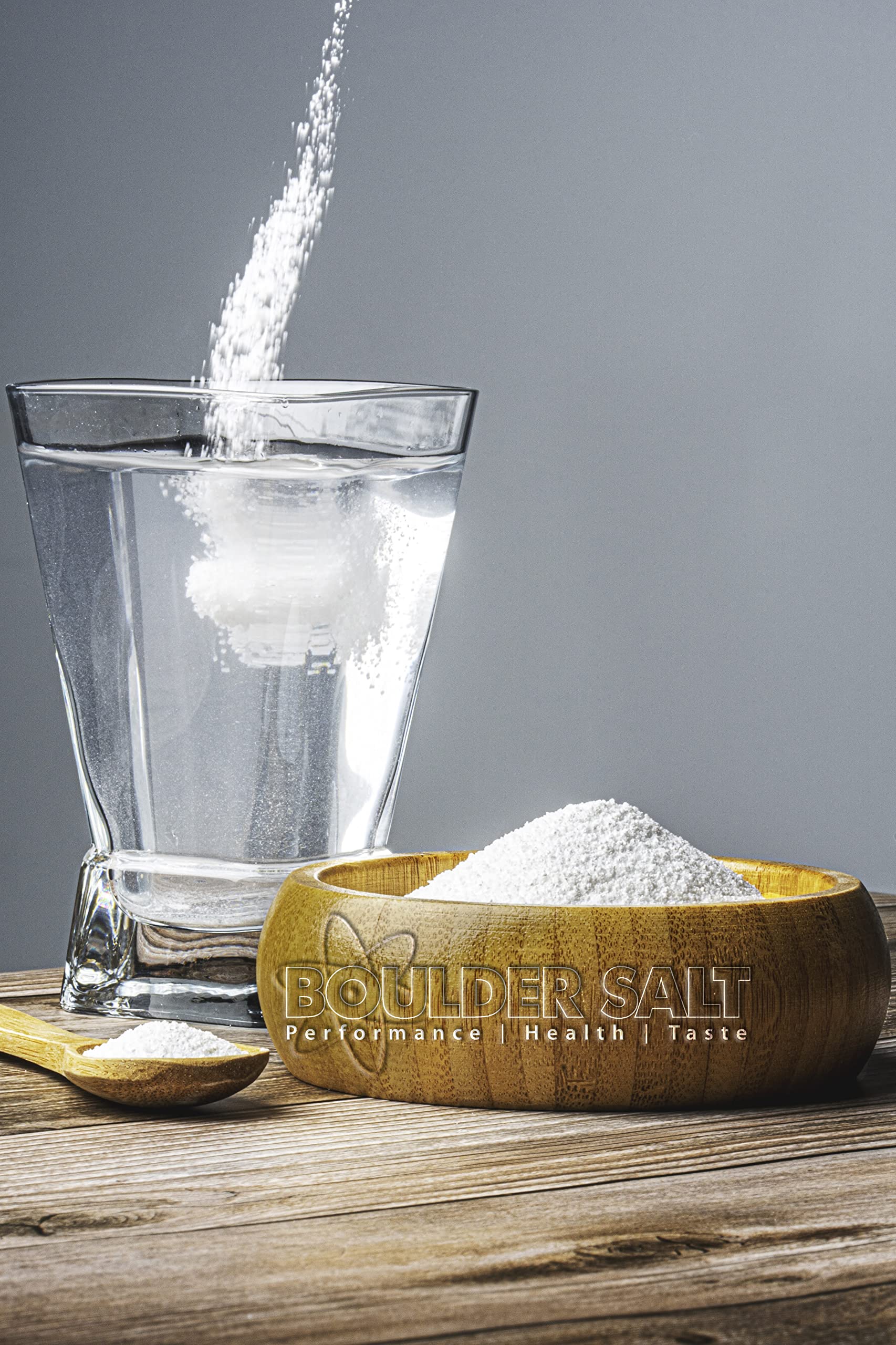 Cloudy water solution after dissolving Boulder Salt indicates complete mix