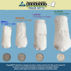 MediMitt fingermitt with comfy stretch strap providing precise fit