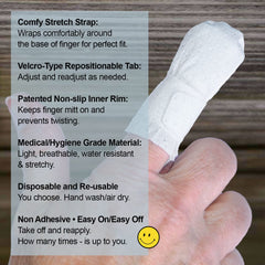 Non-slip inner rim keeps MediMitt in place without adhesives