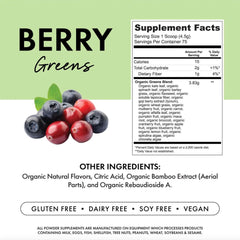 Bowmar Nutrition Greens scoop ready to mix into a shake for daily nourishment.