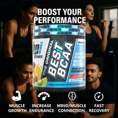 BPI Best BCAA powder dissolving in water for refreshing endurance support