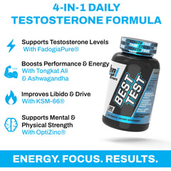 Best Test capsules poured, illustrating daily recovery support for active lifestyles.