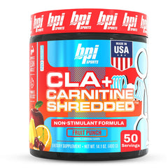 BPI Sports CLA Carnitine Shredded bottle back view with ingredients