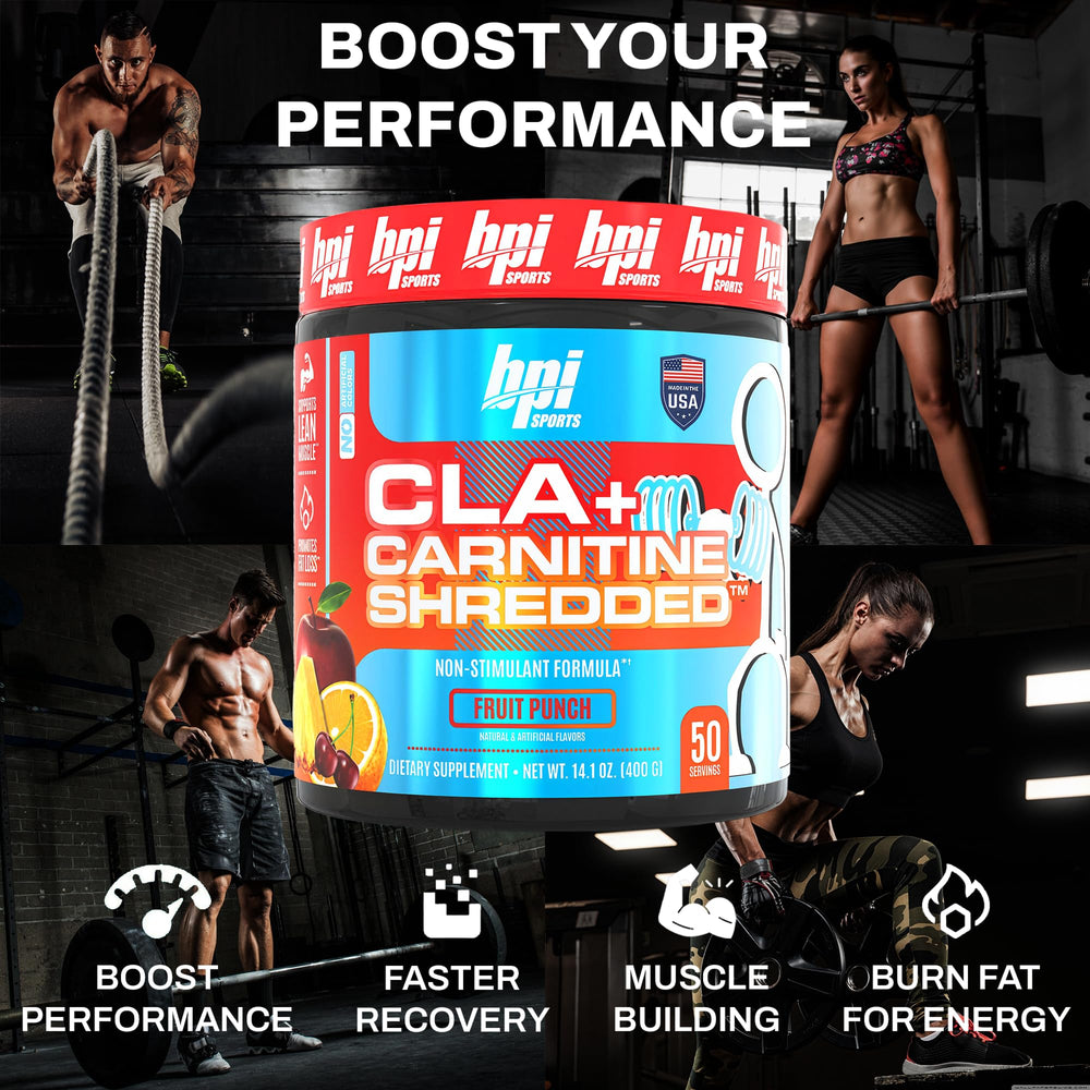 Powder scoop ready for use with BPI Shredded formula