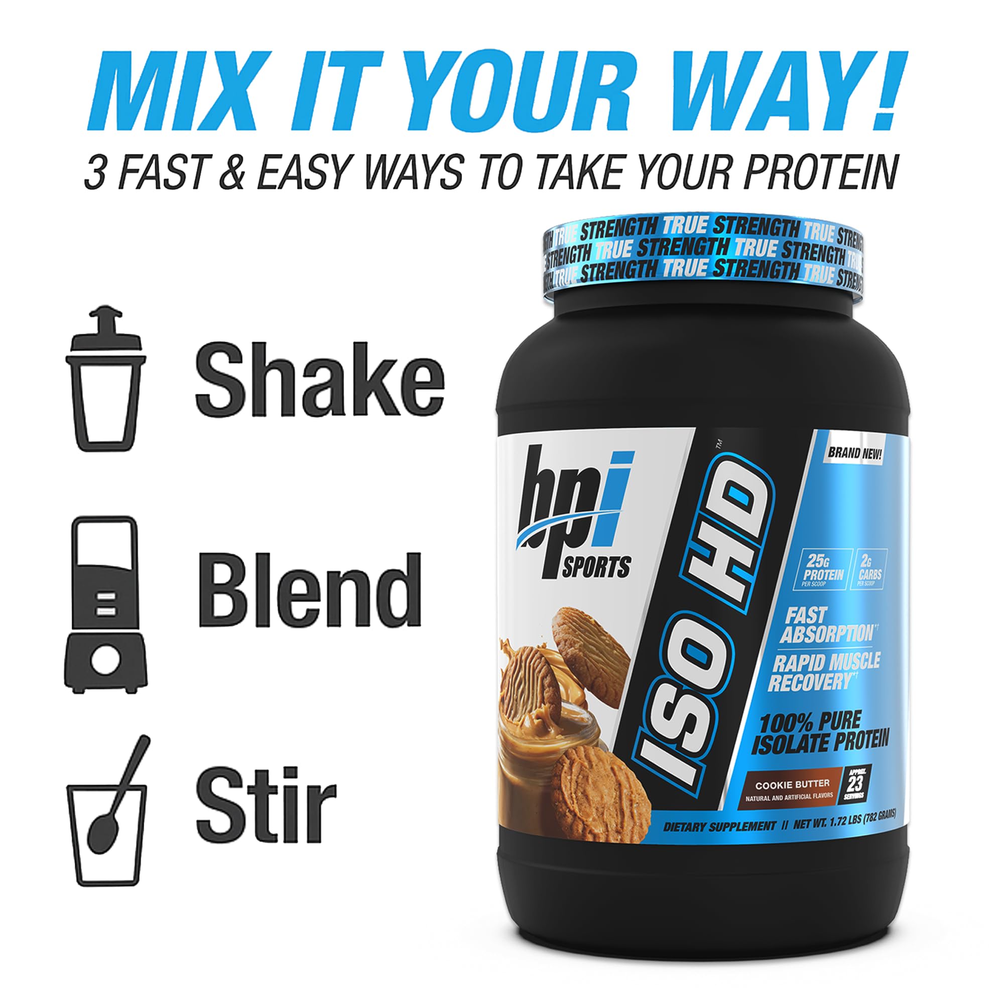 BPI Sports ISO HD logo on jar indicating trusted quality and brand recognition.