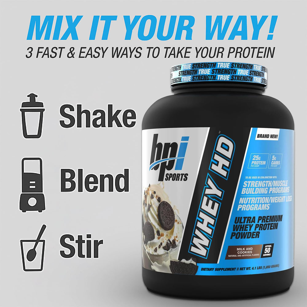 Whey HD nutrition panel close-up emphasizes low carb protein quality.