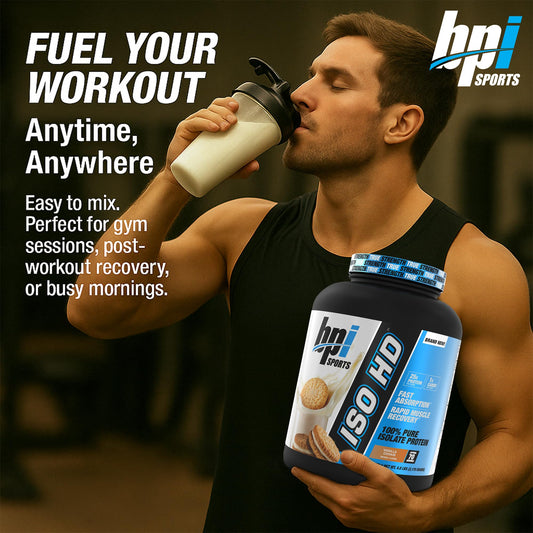 BPI Sports ISO HD scoop-dispense ready for fast, convenient shakes
