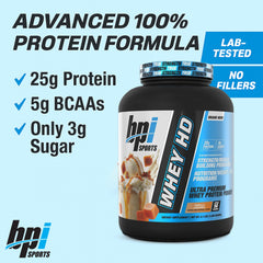 BPI Sports Whey HD scoop ready to mix.