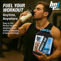 BPI Sports Whey HD tub back shows nutrition facts clearly.