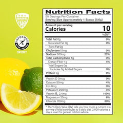 BPN Electrolytes lemon lime scoop pictured for quick, sugar-free hydration mix.