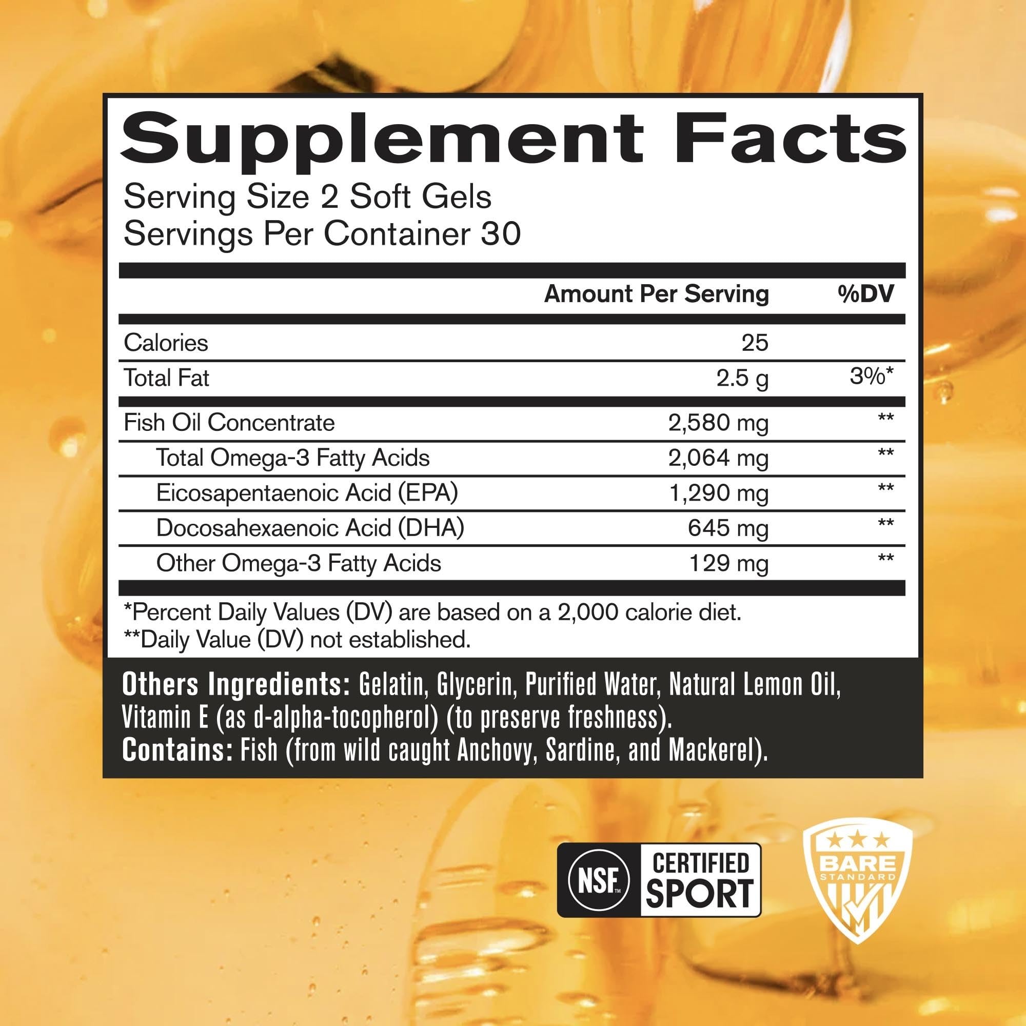 Strong Omega soft gels close-up, highlighting capsule texture for potential heart and brain support.