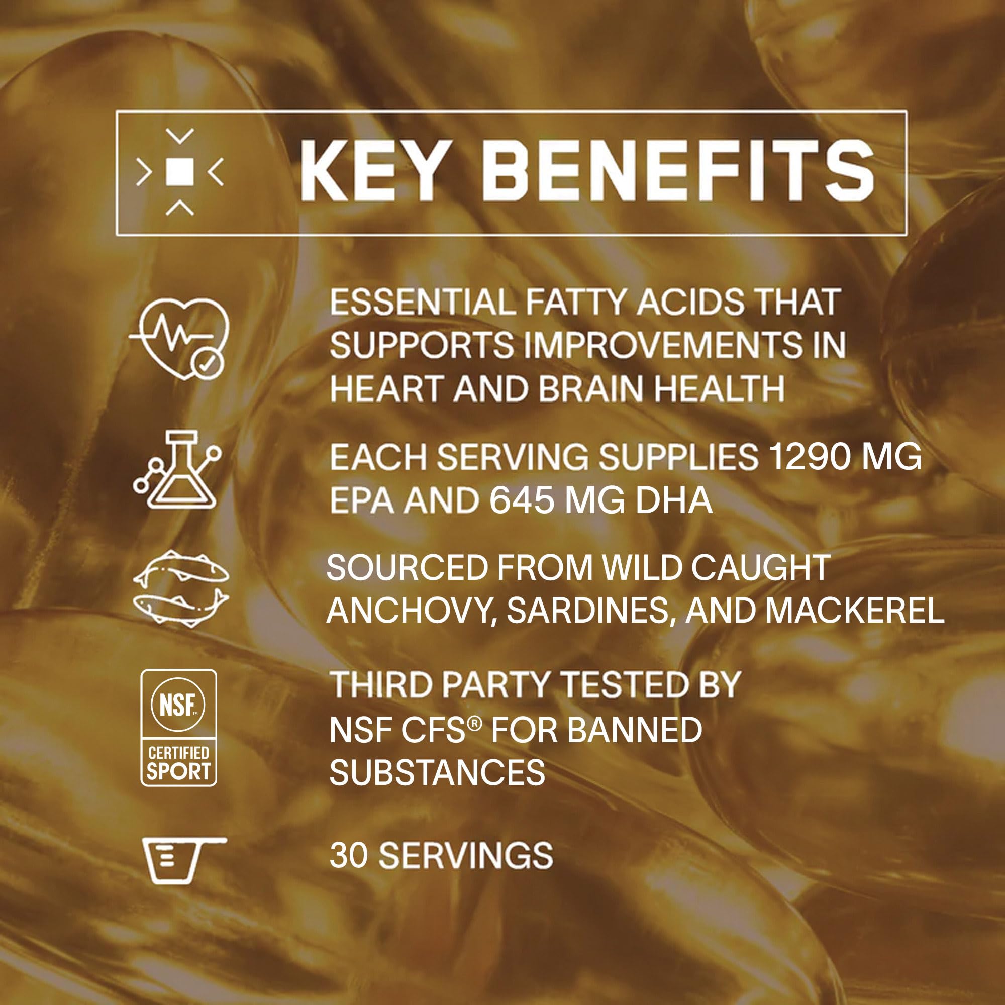 BARE PERFORMANCE NUTRITION ingredient panel showcasing wild-caught fish oil and EPA/DHA content.