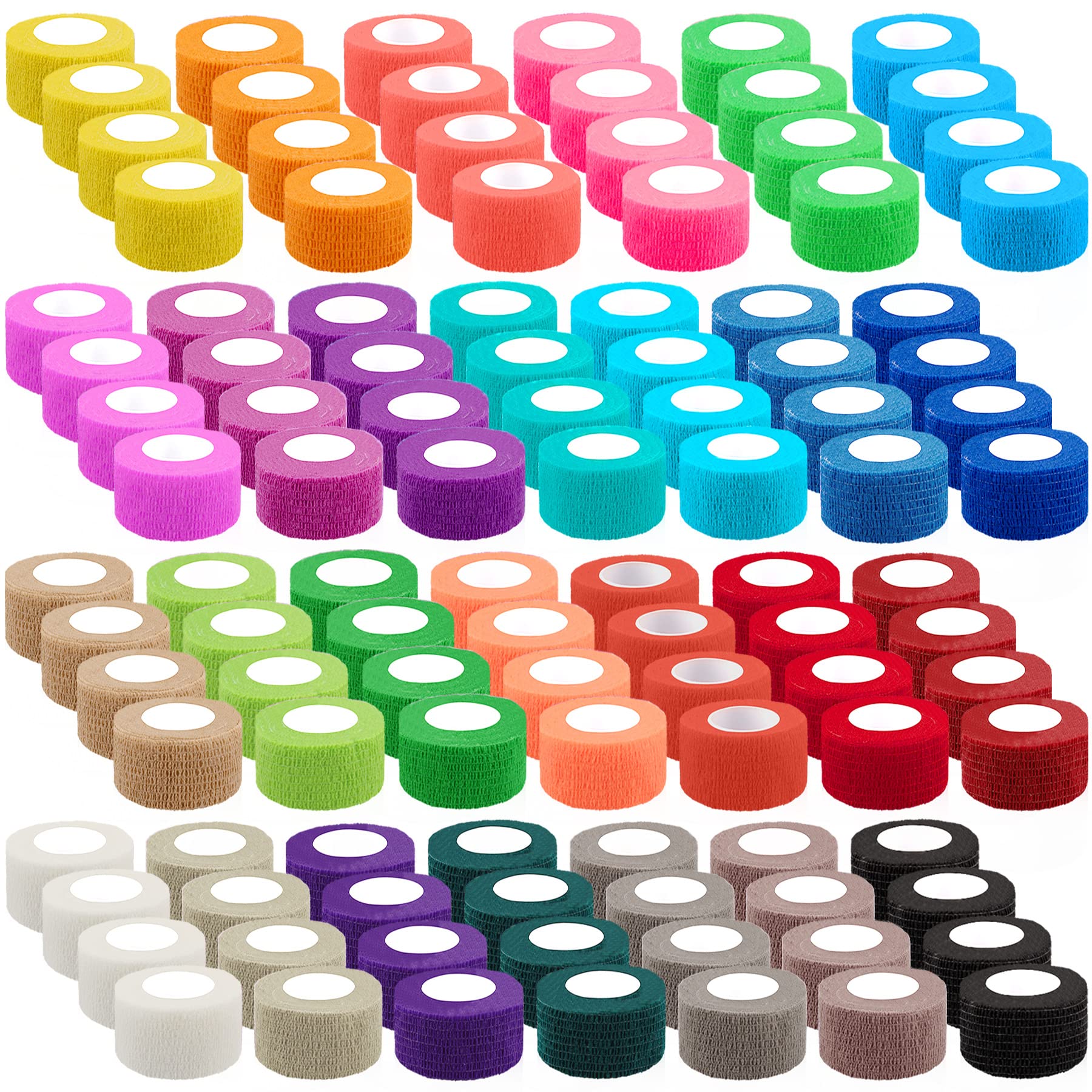 BQTQ 108-rolls self-adhesive bandage collection for versatile wraps.