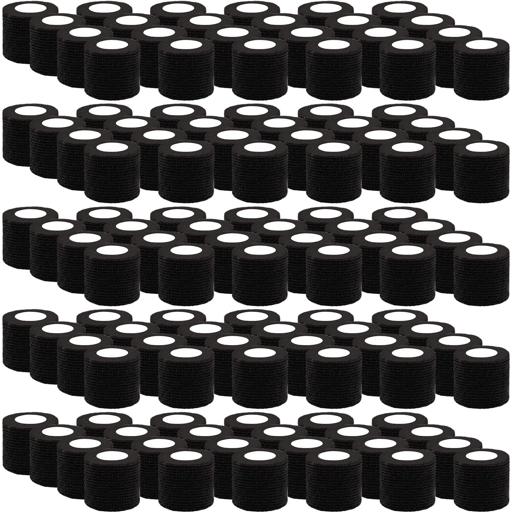 BQTQ 120-roll black self-adhesive wrap pack for versatile sports wrapping