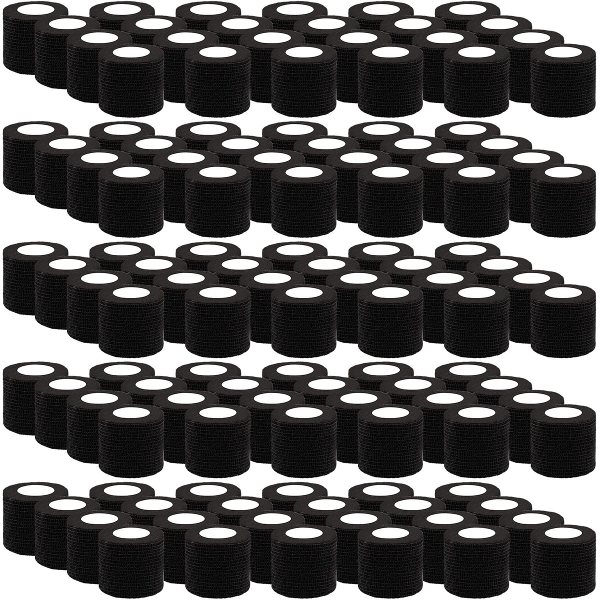 BQTQ 120-roll black self-adhesive wrap pack for versatile sports wrapping