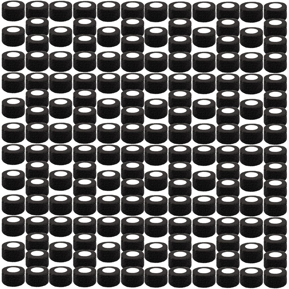BQTQ 1-inch black self-adhesive bandage wrap close-up for everyday quick wraps