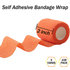 BQTQ 2 inch self adhesive bandage wrap close up highlighting tear by hand design