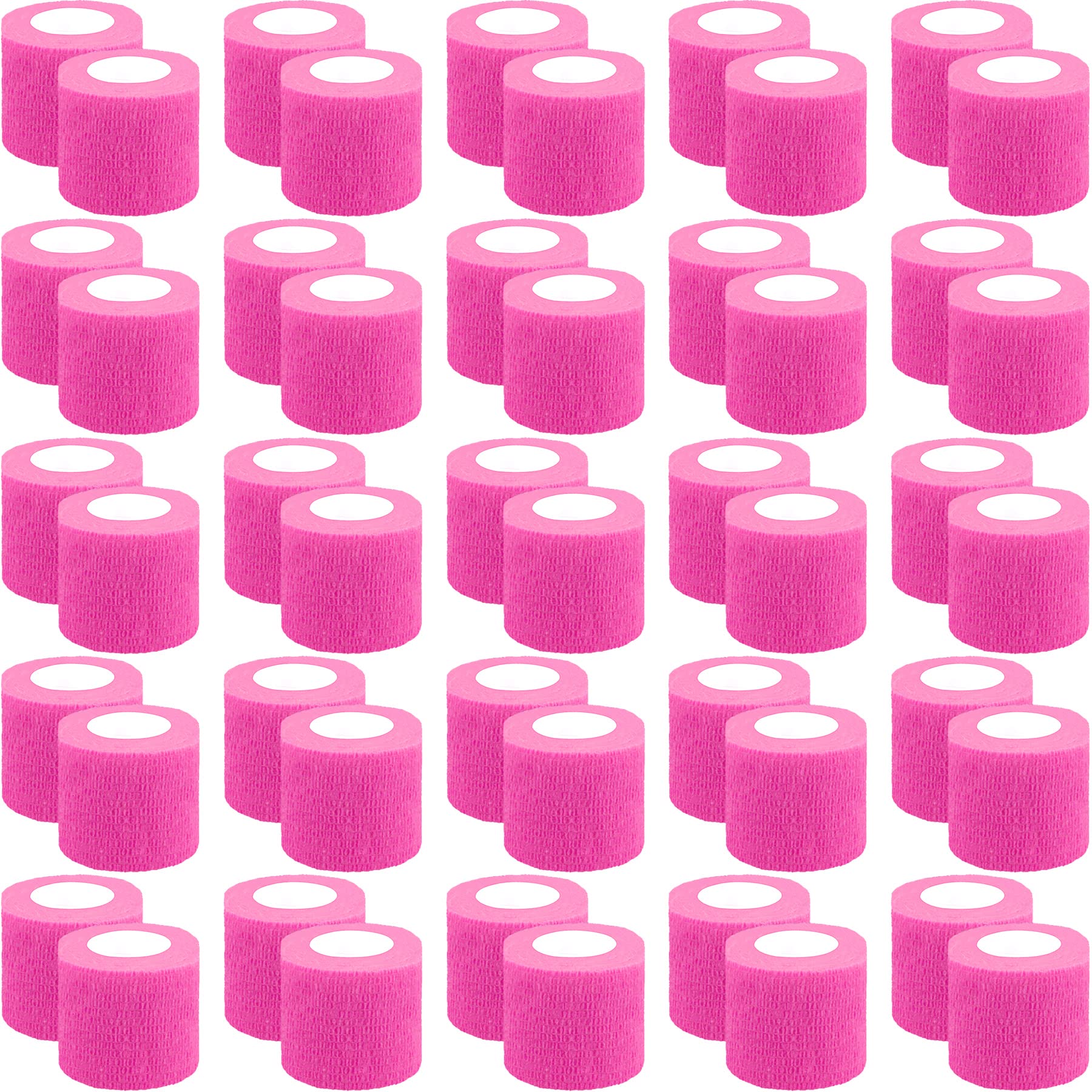 BQTQ 50-roll neon pink bandage wrap for fast, secure support.