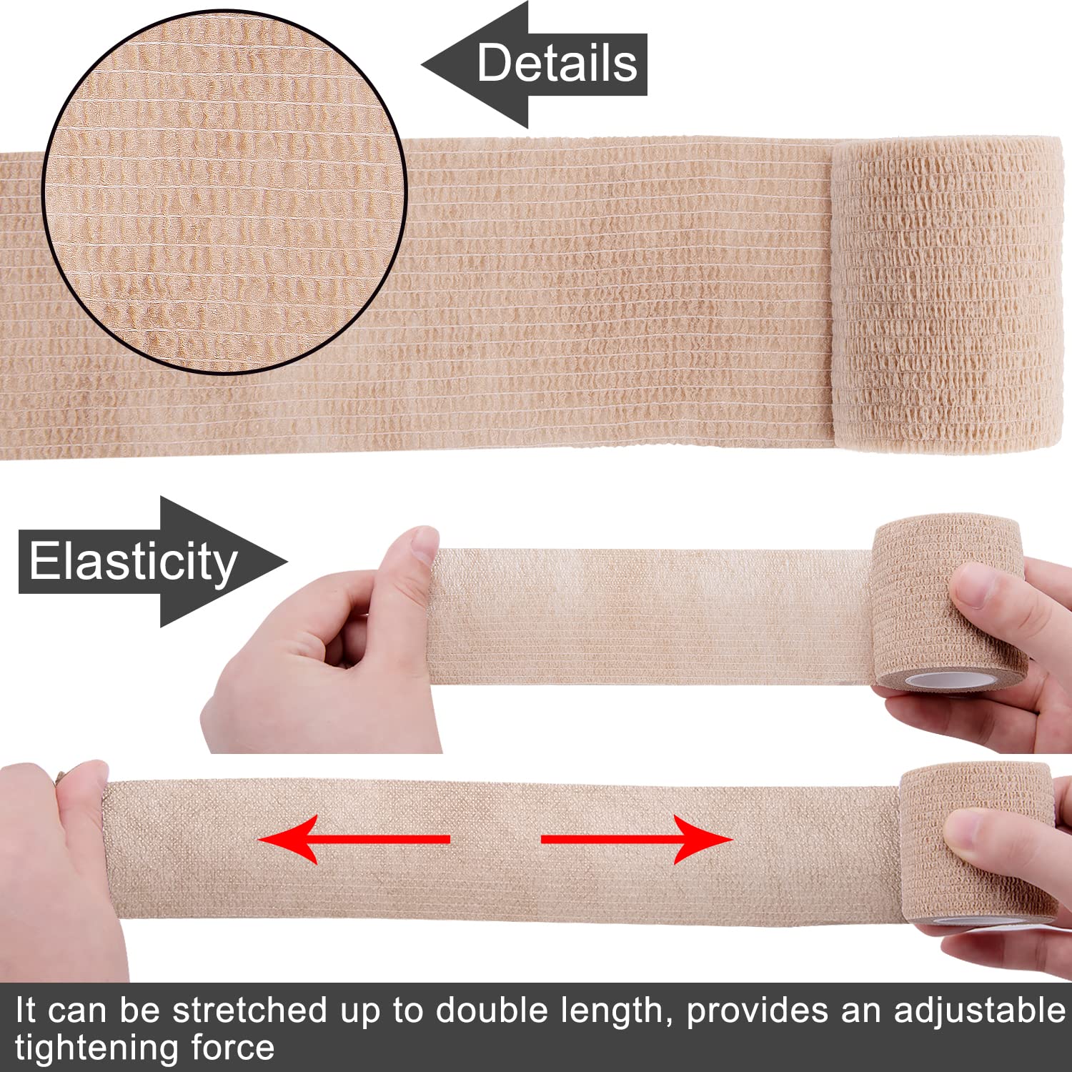 BQTQ bandage wrap used on an ankle for easy wrap and support