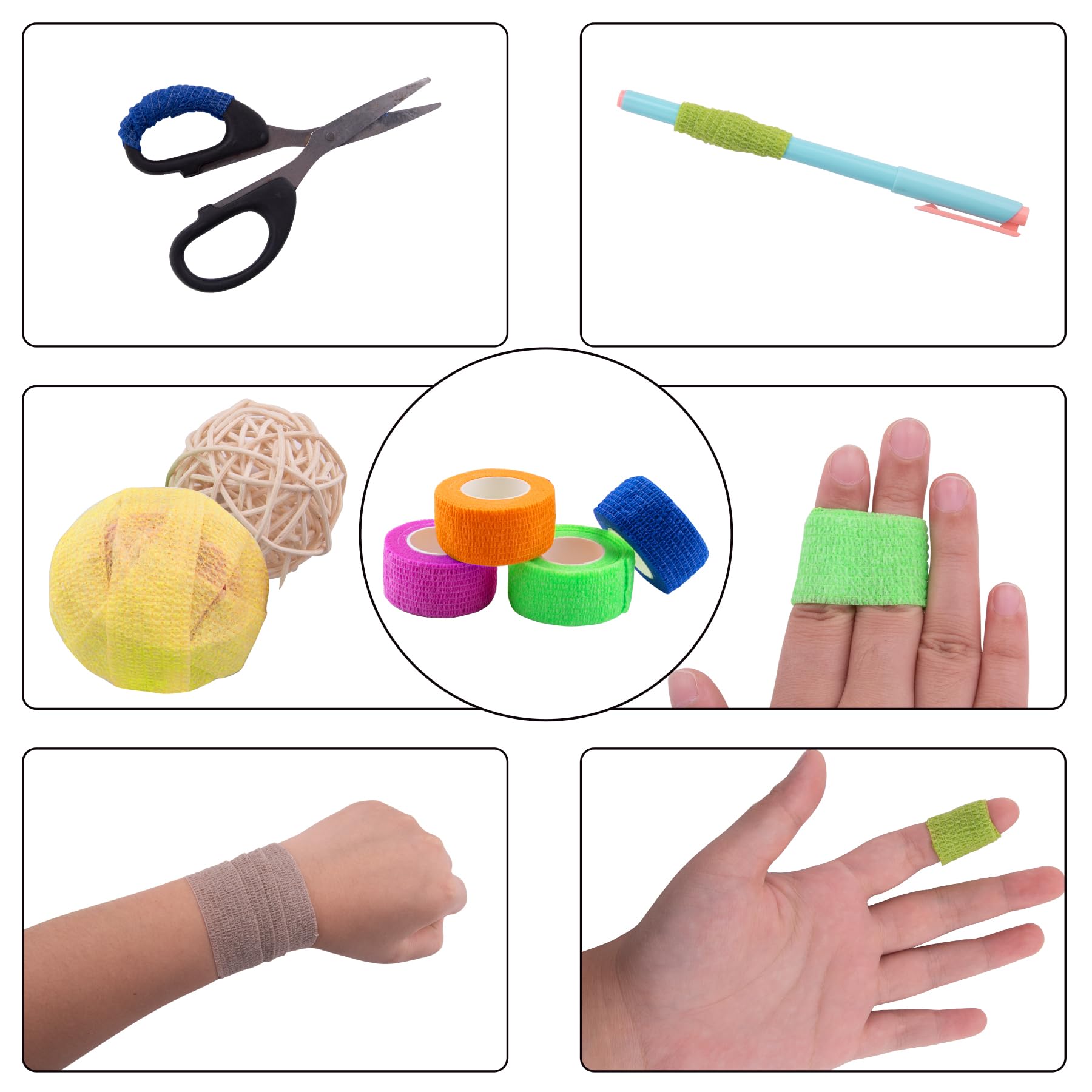 Color variety for quick identification and task organization with BQTQ wraps