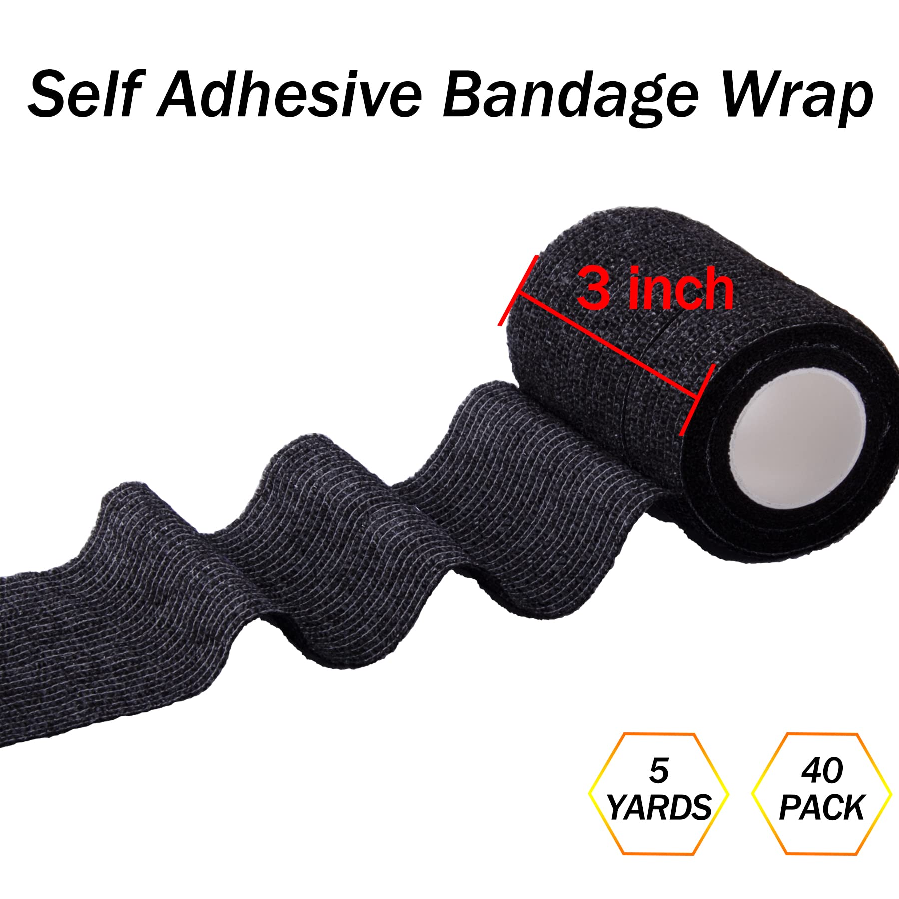 BQTQ self-adherent wrap supports wrists without clips.