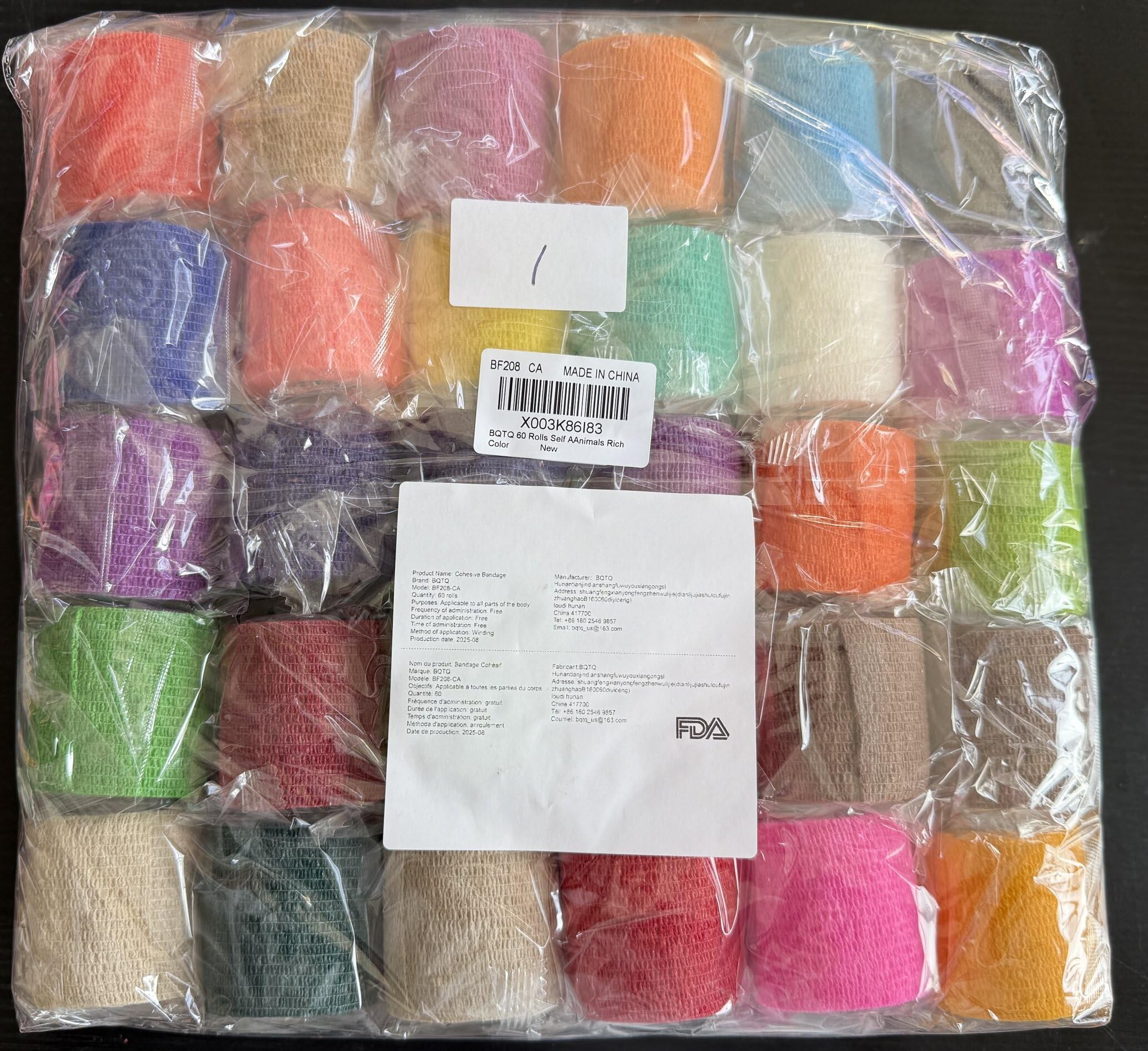 BQTQ value-packed bundle with 60 rolls and 30 colors