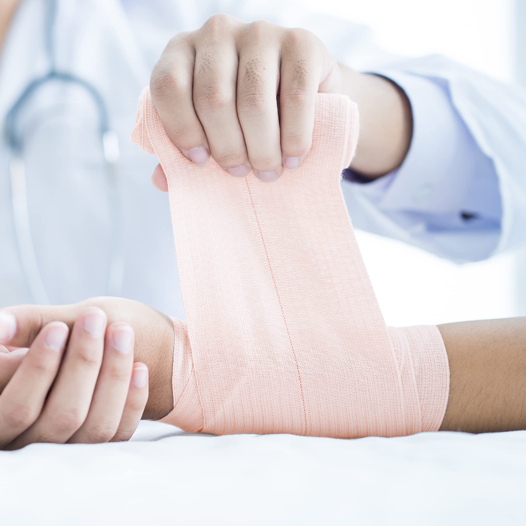 BQTQ sports wrap supports wrists and knees during activity.