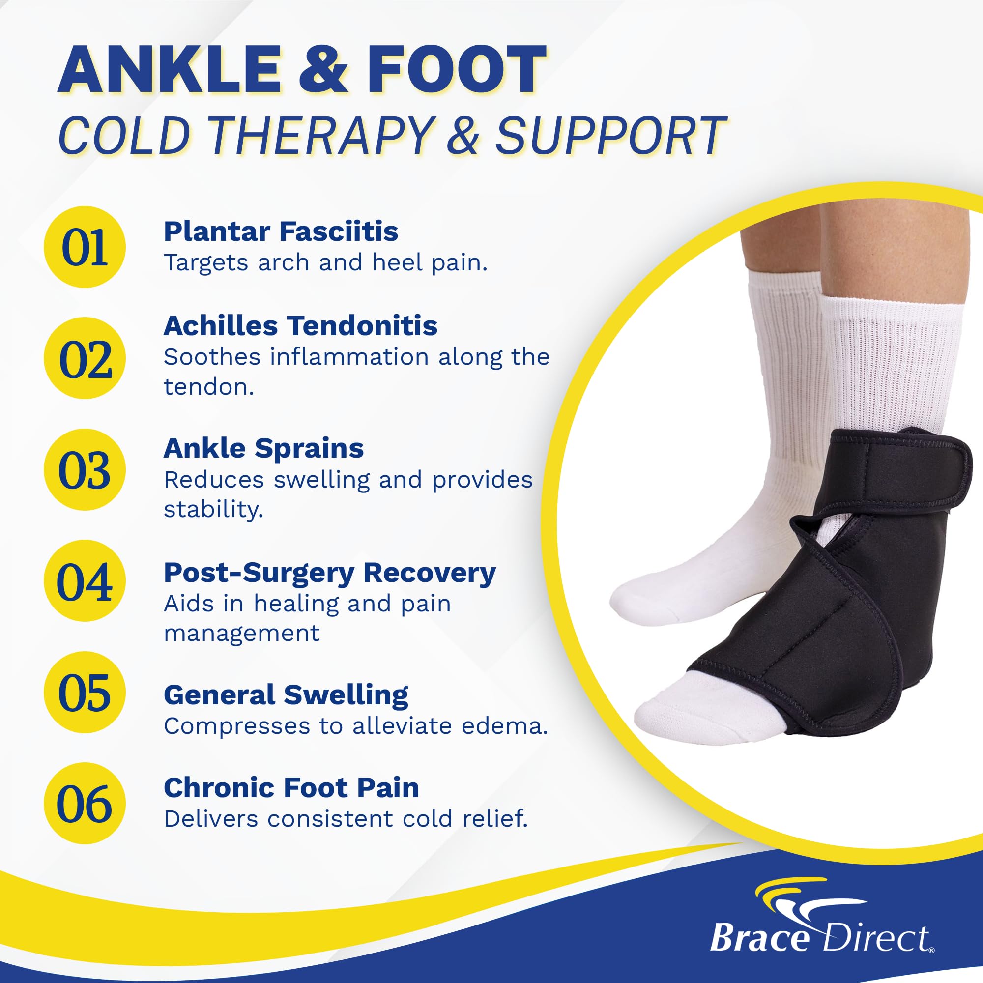 Brace Direct side-strap view highlights secure Velcro for adjustable compression.