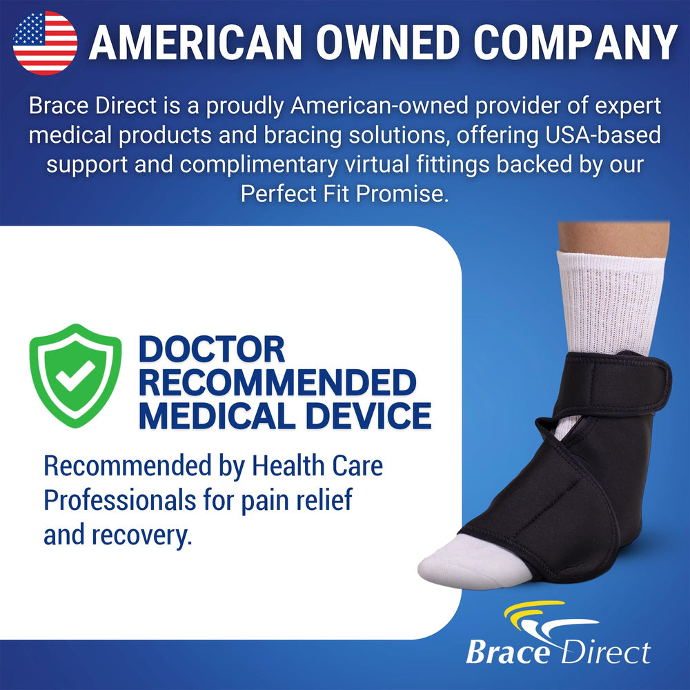 Brace Direct full-foot coverage illustration suitable for plantar fasciitis support.